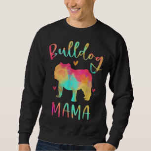 Moletom Bulldog Mama Colorida Inglês Bulldog Dog Mo