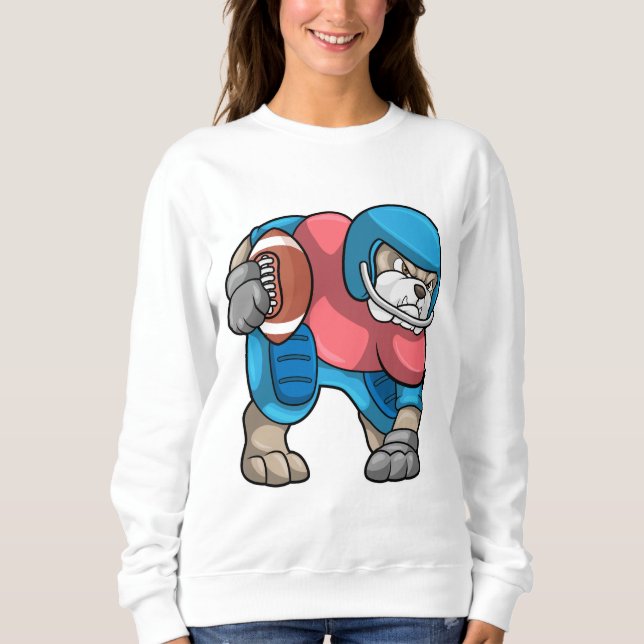 Moletom Bulldog no Esporte com Futebol e Capacete (Frente)