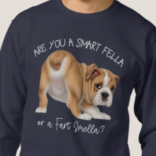 Moletom Bulldog Puppy Smart Fella Fart Smella Dark