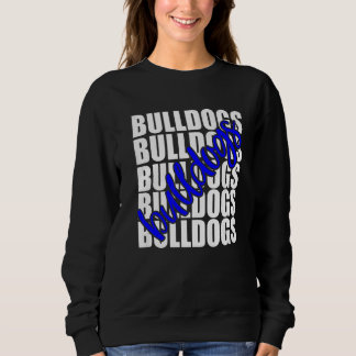 Moletom Bulldogs Blue School Sports Fan Team Spirit