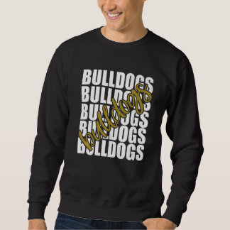 Moletom Bulldogs Gold School Sports Fan Team Spirit