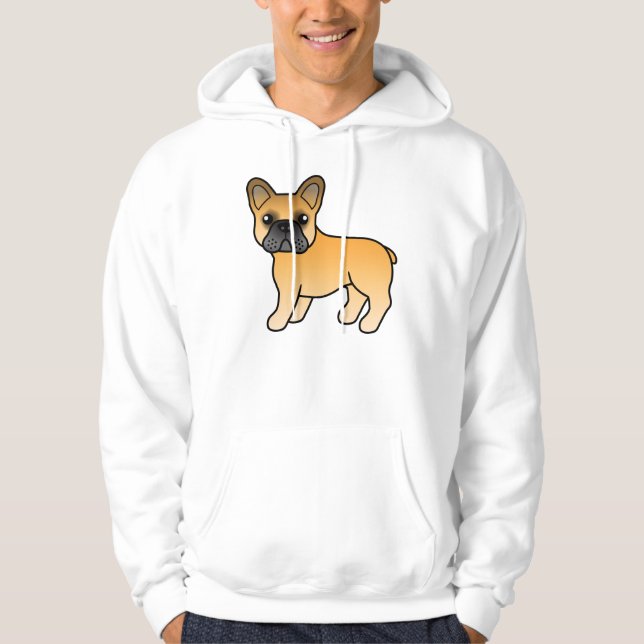 Moletom Bulldogue Francês Bege Fofo Cachorro Cartoon (Frente)