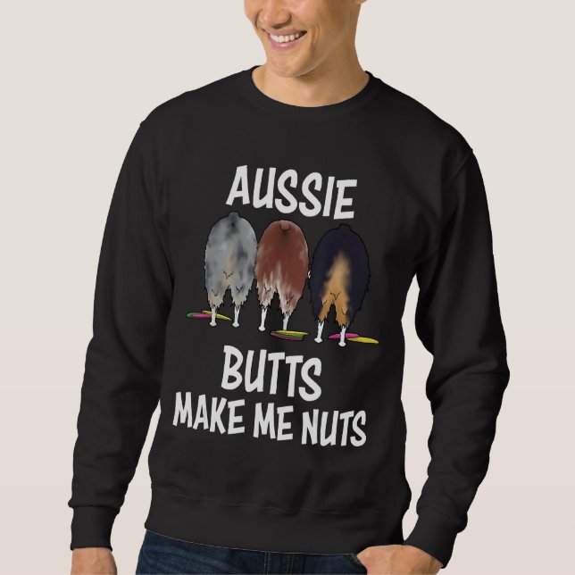 Moletom Bumbuns australianos Shepherd aussie me fazem Louc (Frente)