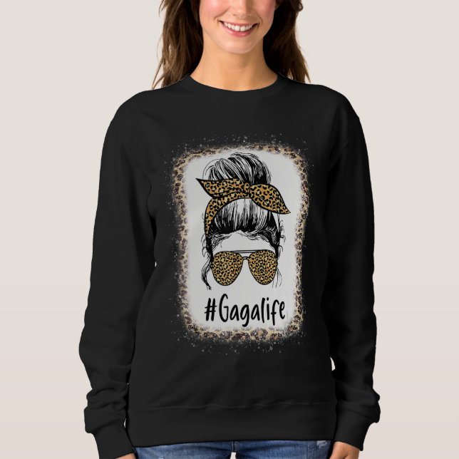 Moletom Bun Leopard da Mãe da Vida Maluca da Gaga Sangrent (Frente)