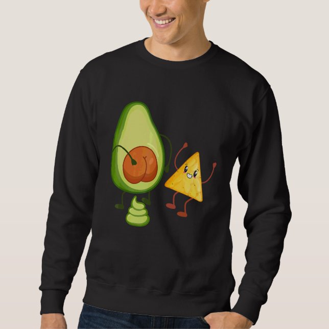 Moletom Bunda de Abacate Fofa Defecando Guacamole Com Tort (Frente)