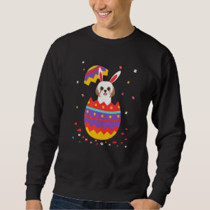 Moletom Bunny Ears Ovos Figurino Dia da Páscoa Fofo Gráfic