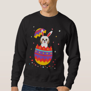 Moletom Bunny Ears Ovos Figurino Dia da Páscoa Fofo Gráfic