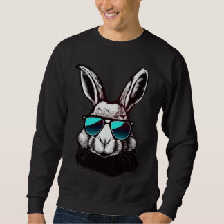 Moletom Bunny Face With Sunglasses Easter Day For Boys Men
