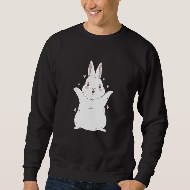 Moletom Bunny Rabbit Christmas New Year cute (Frente)
