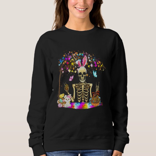 Moletom Bunny Skeleton Cute Bunny Pintinho Cesto de Ovos F (Frente)