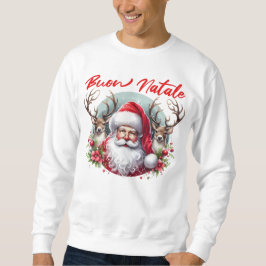 Moletom Buon Natale Papais noeis com Reindeer