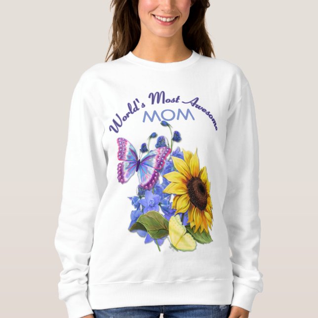 Moletom Buquê de borboleta para mamãe (Frente)
