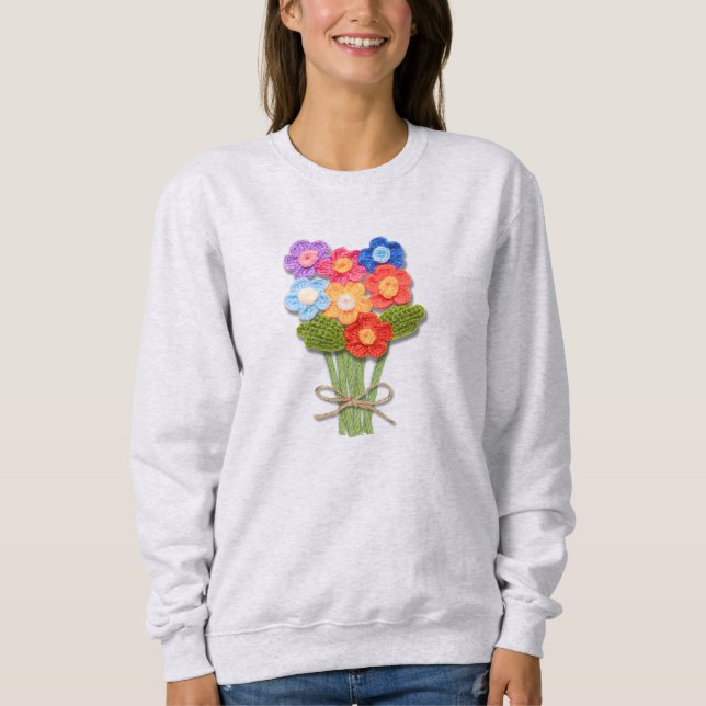 Moletom Buquê De Flor Crochet, Lover Crochet, (Frente)