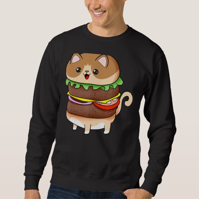 Moletom Burger de Gato de comida (Frente)