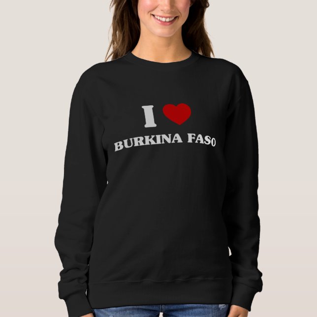 Moletom Burkina Faso I Heart Burkina Faso Souvenir Love Bu (Frente)