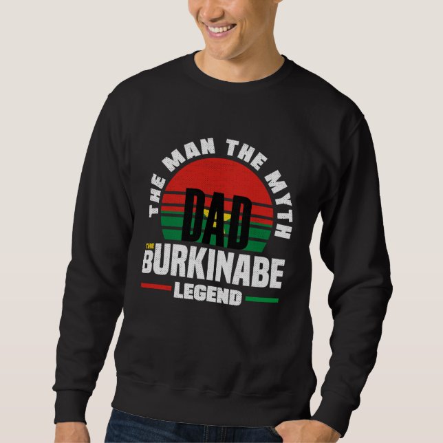 Moletom Burkinabe Burkina Faso Burkinabe Flag Fathers Day (Frente)