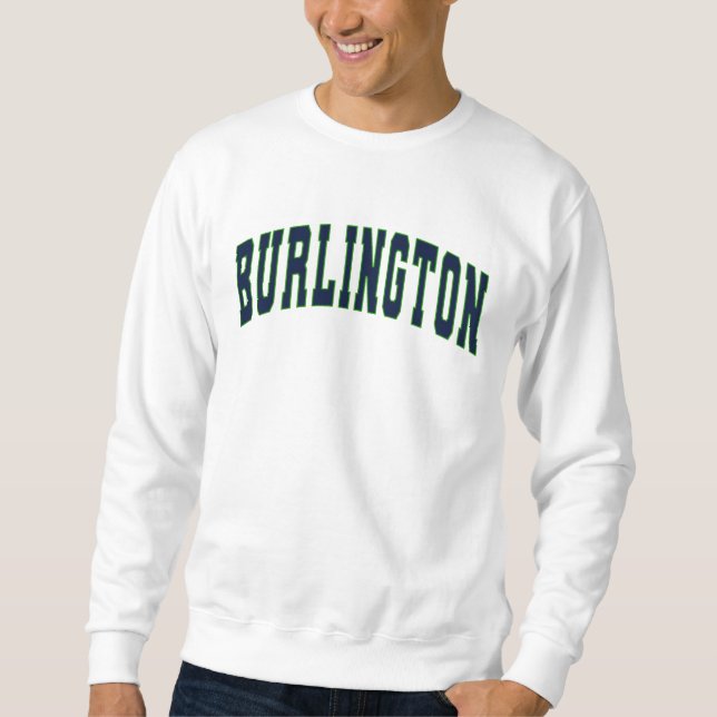 Moletom Burlington Vermont Vintage Varsity College Style (Frente)