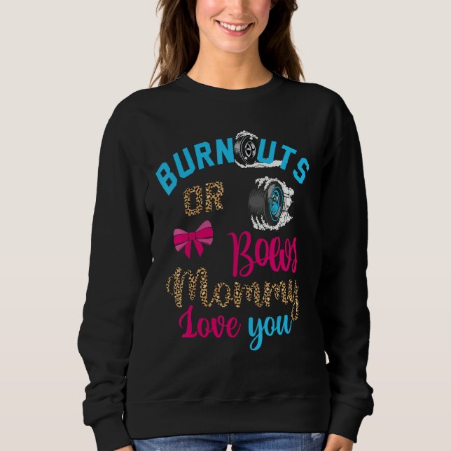 Moletom Burnouts or Bows Baby Gender Reveal Mommy Loves Yo (Frente)