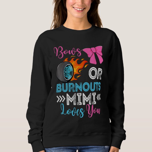 Moletom Burnouts or Bows Mimi loves you Gender Reveal part (Frente)