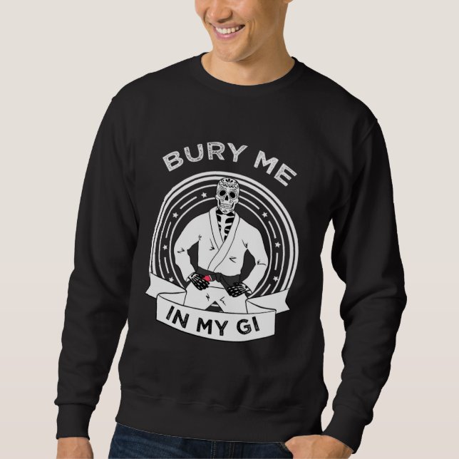 Moletom Bury Me In My Gi Skeleton Brazilian Jiu Jitsu BJJ  (Frente)