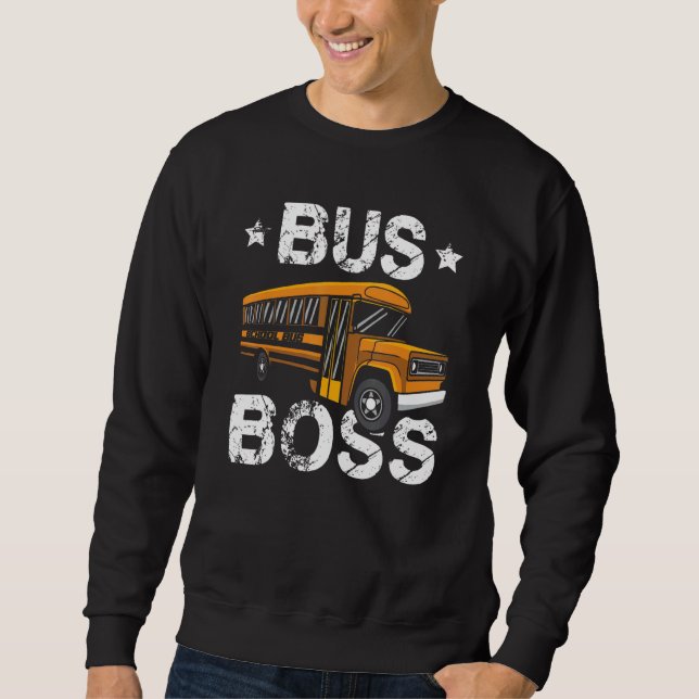 Moletom Bus Boss School Bus Driver Passenger Student Bus D (Frente)
