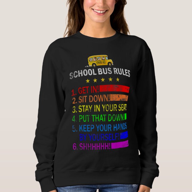 Moletom Bus Rules  School Bus Driver Job Pride Back To Sch (Frente)