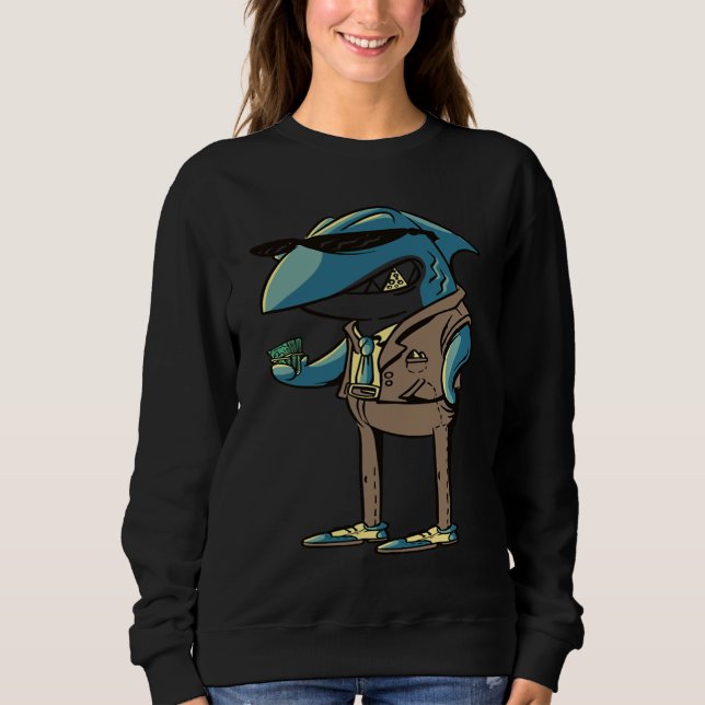 Moletom Business Shark Loan Sarcastic Ocean Creature Schoo (Frente)