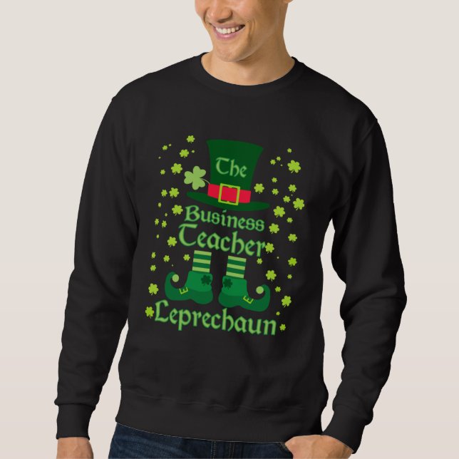 Moletom Business Teacher Leprechaun Group Matching St Patr (Frente)