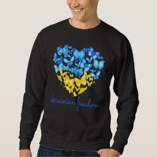 Moletom Butterflies do coração Ukra Inian Freedom Support