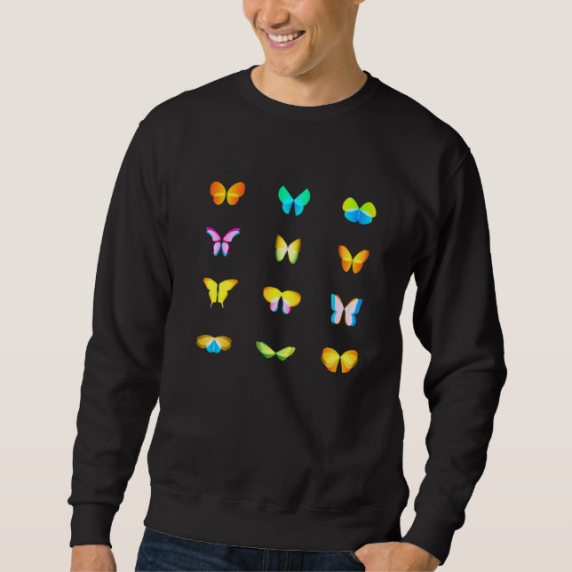 Moletom Butterflies Insects Animals Abstract Collection Pa (Frente)