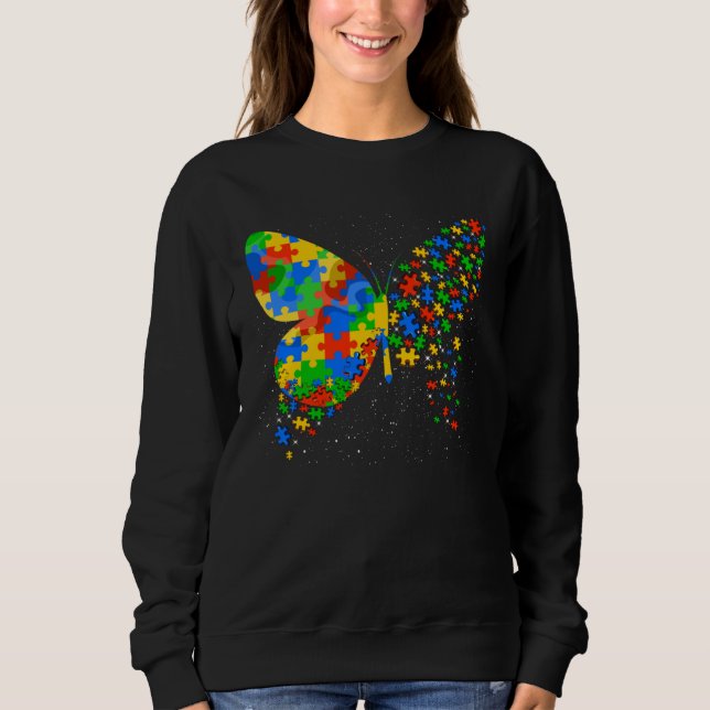 Moletom Butterfly Autism Awareness Men Women Kids Autism A (Frente)