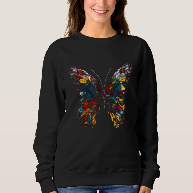 Moletom Butterfly Colourful Polygon  Animal Butterfly (Frente)