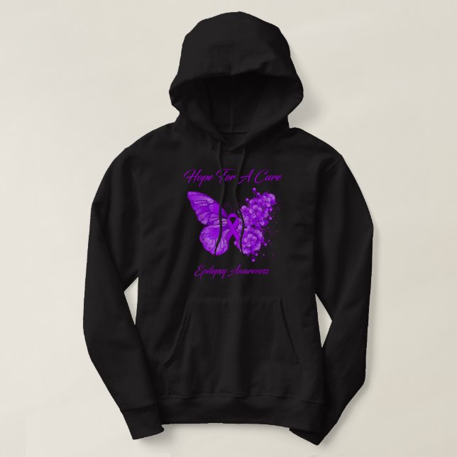Moletom Butterfly Hope For A Cure Epilepsy Awareness  (Frente do Design)