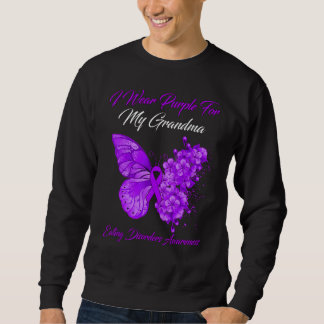 Moletom Butterfly I Wear Purple For My Grandma Eating Diso