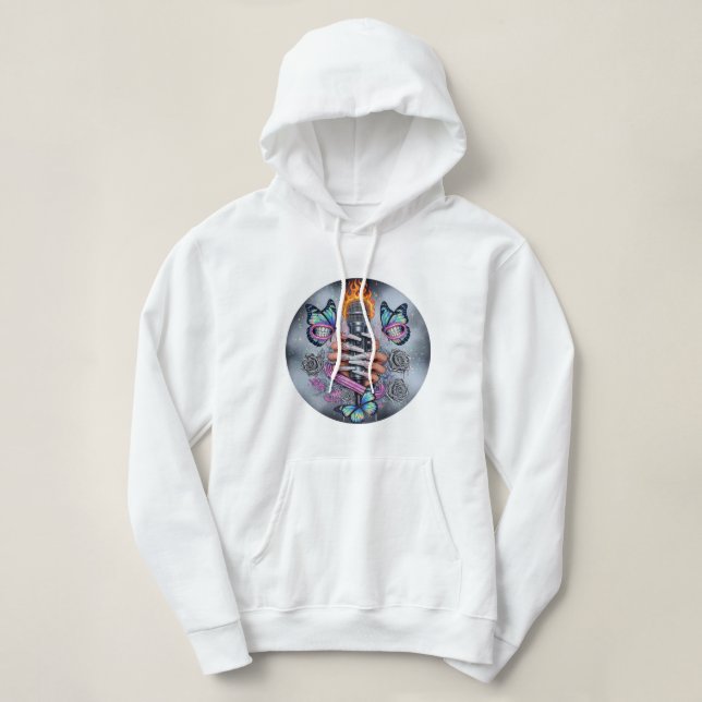 Moletom Butterfly Mic Vibes Hoodie 🦋 🔥 (Frente do Design)