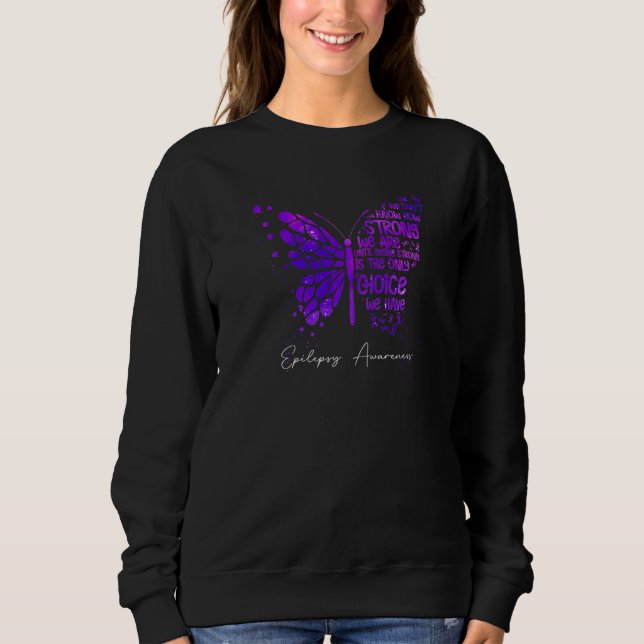 Moletom Butterfly Purple Ribbon Epilepsy Awareness (Frente)