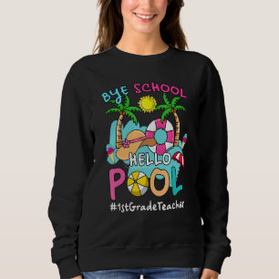 Moletom Bye Bye School Hello Piscina 1rua Grau Professor V