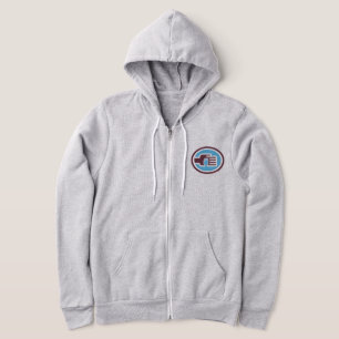 Moletom C2B: Hoodie Zip-D de LtBlu Longa Folga 2T