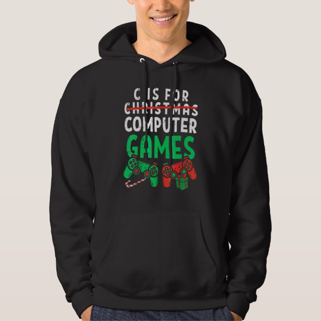 Moletom C É Para Homens De Natal Meninos Jogos De Computad (Frente)