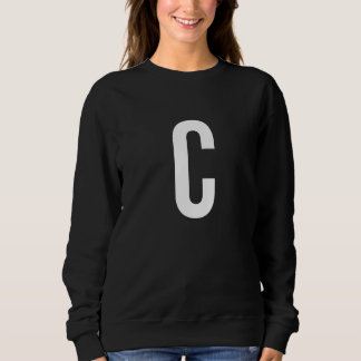 Moletom C Letter Number Symbol Alphabet Initial