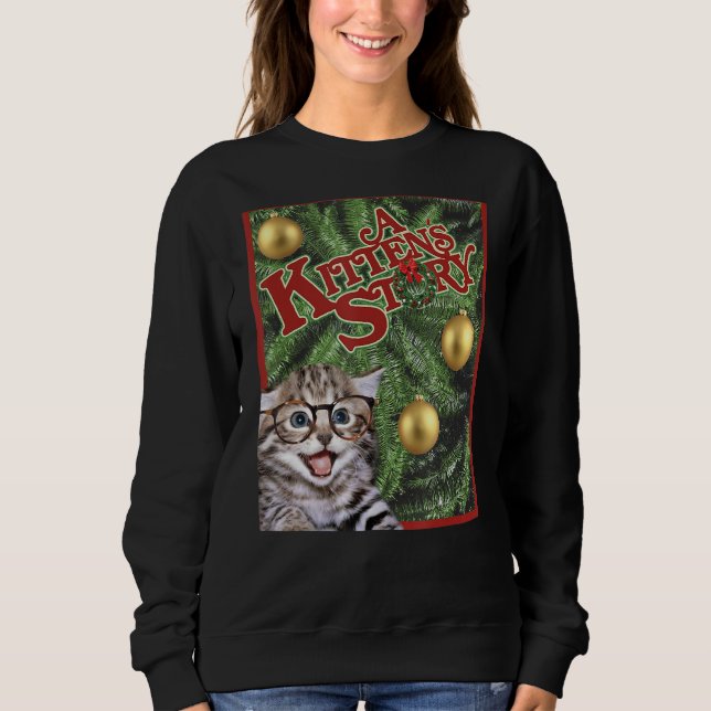 Moletom Ca A Kittens História De Natal Poster Engraçado Gi (Frente)