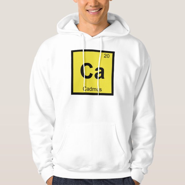 Moletom Ca - Cadmus Química Grega Símbolo da Tabela Periód (Frente)