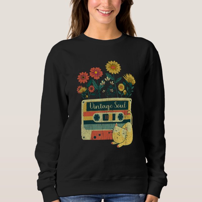 Moletom Ca for woman Retro Soul Flowers Wildflower 1 (Frente)
