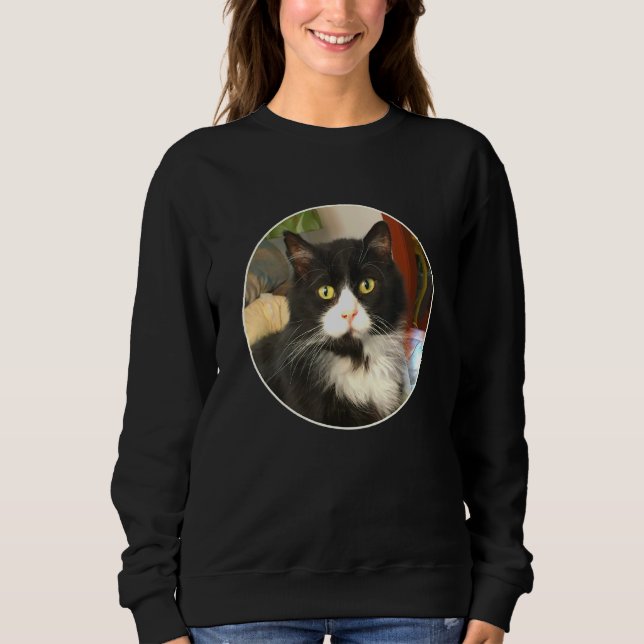 Moletom Cabeça de Gato Fluffy Tuxedo (Frente)