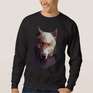 Moletom Cabeça de Lobo Baixo Poli Polígonos Lobos Geométri