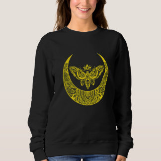 Moletom Cabeças de Caveira de Mariposa Crescente Grunge Pu