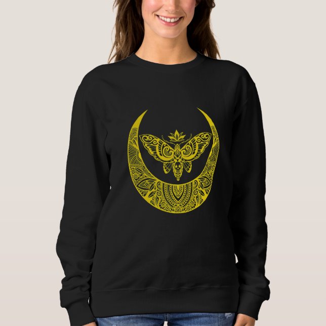 Moletom Cabeças de Caveira de Mariposa Crescente Grunge Pu (Frente)