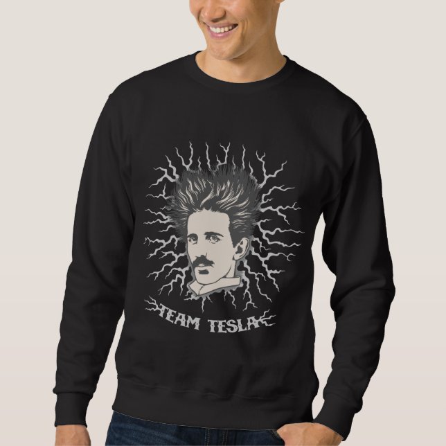 Moletom Cabelo da estática de Tesla da equipe (Frente)