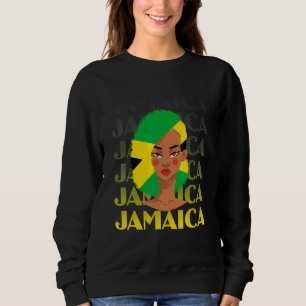 Moletom Cabelo Desgrenhado de Menina Negra Jamaicana Bande