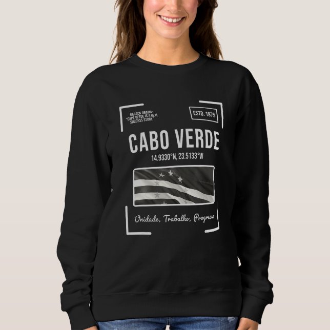 Moletom Cabo Verdean Clothes Cabo Verde Bandeira Cabo Verd (Frente)